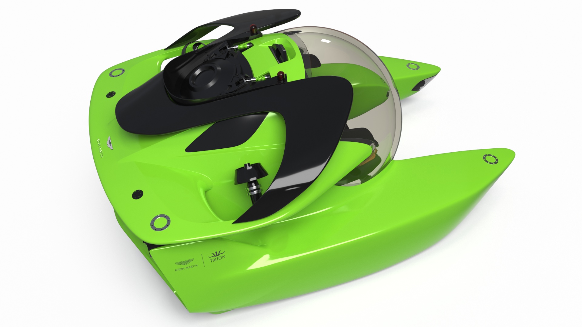 Aston Martin Luxurious Personal Submarine Green 3D