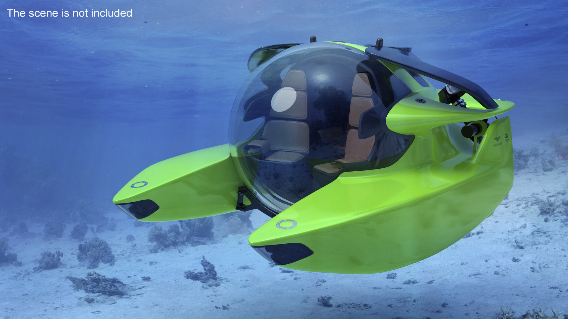 Aston Martin Luxurious Personal Submarine Green 3D