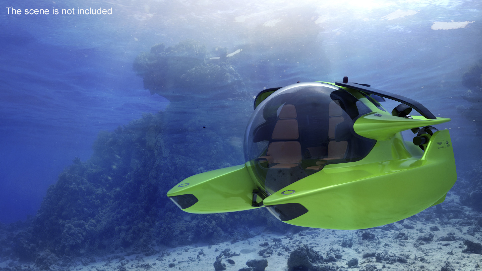 Aston Martin Luxurious Personal Submarine Green 3D