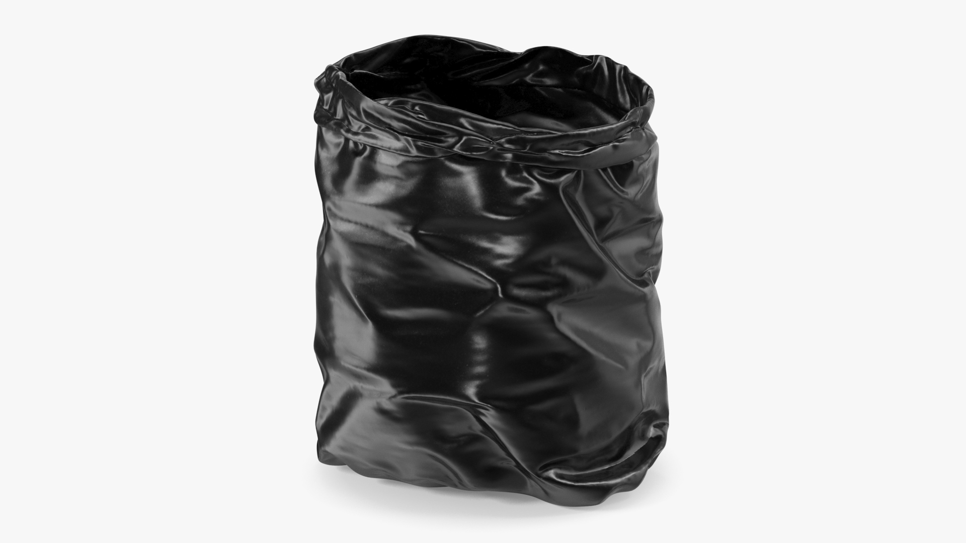 3D model Open Black Trash Bag