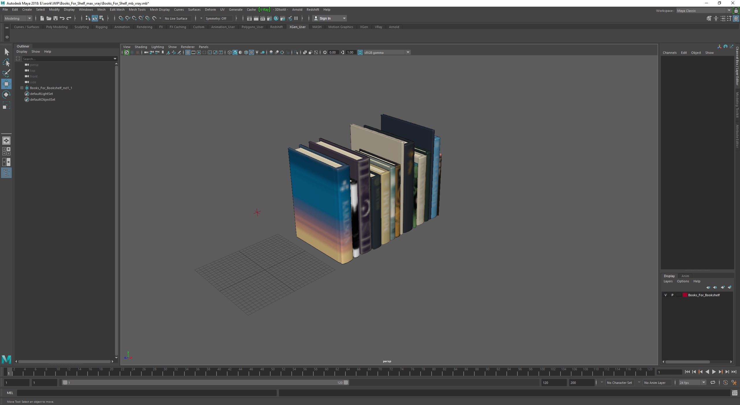 3D model Books For Shelf