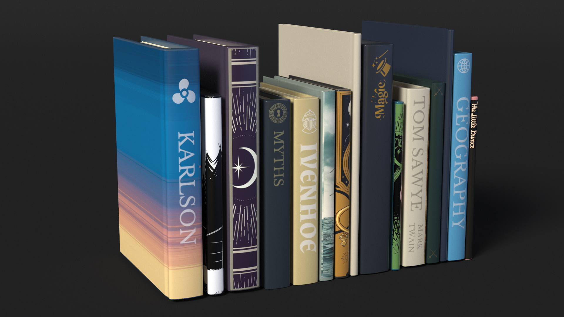 3D model Books For Shelf