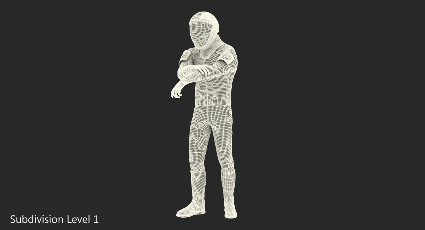 3D Futuristic Astronaut Space Suit Rigged model