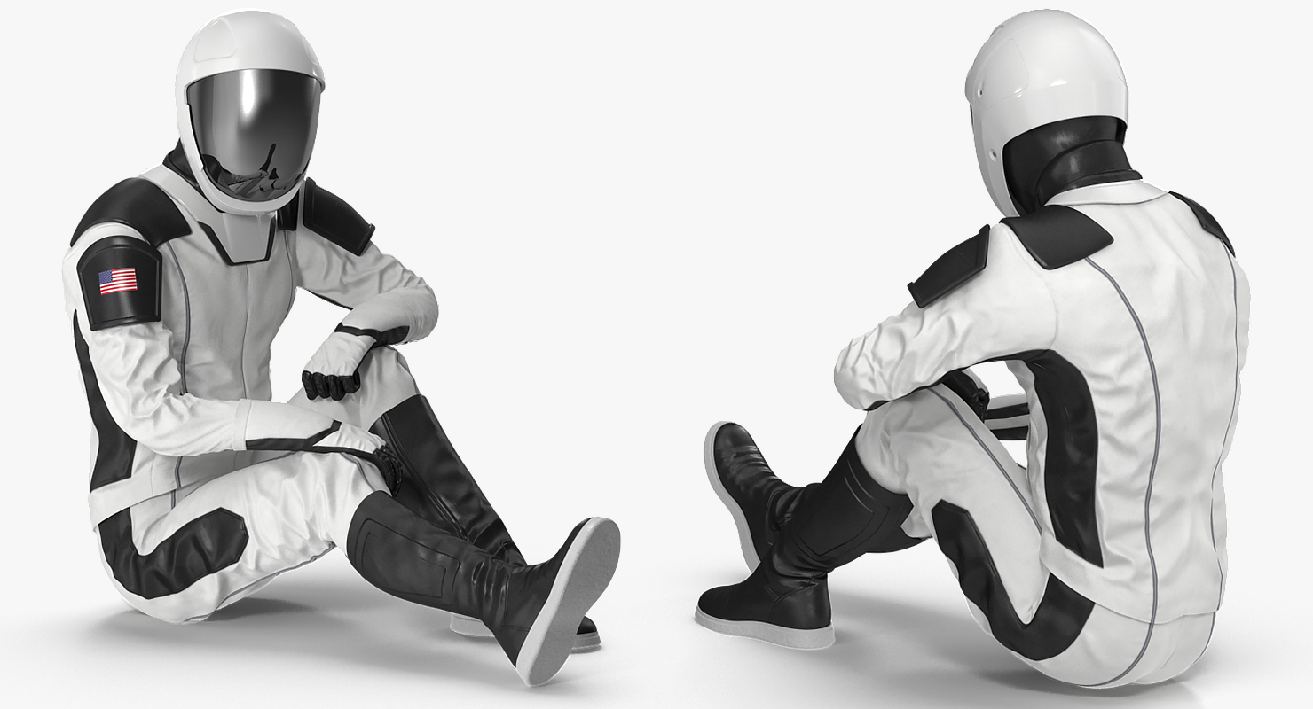 3D Futuristic Astronaut Space Suit Rigged model