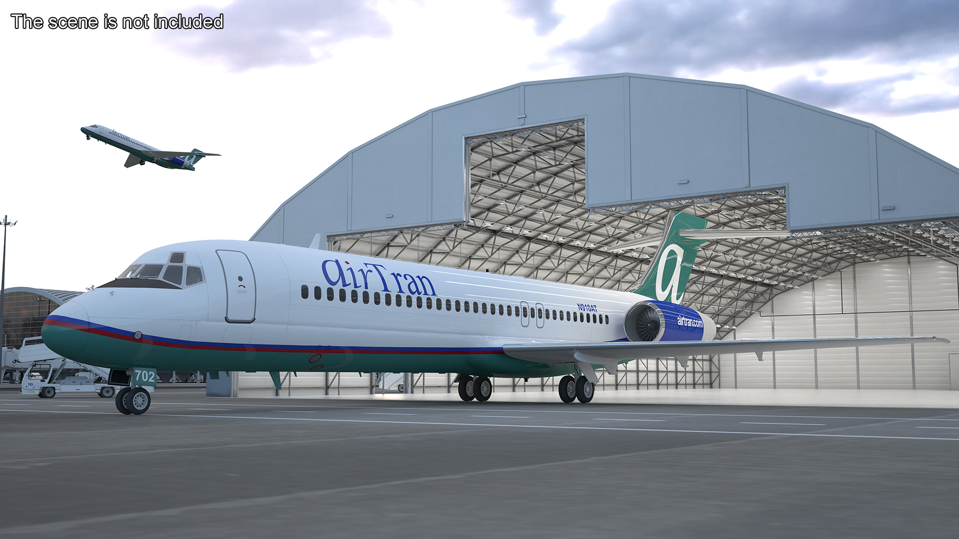 3D model Air Transat Livery Boeing 717-200 Rigged