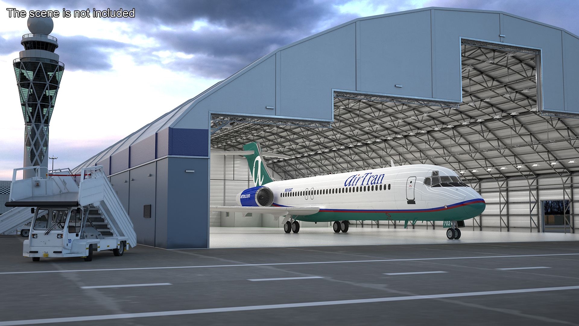 3D model Air Transat Livery Boeing 717-200 Rigged