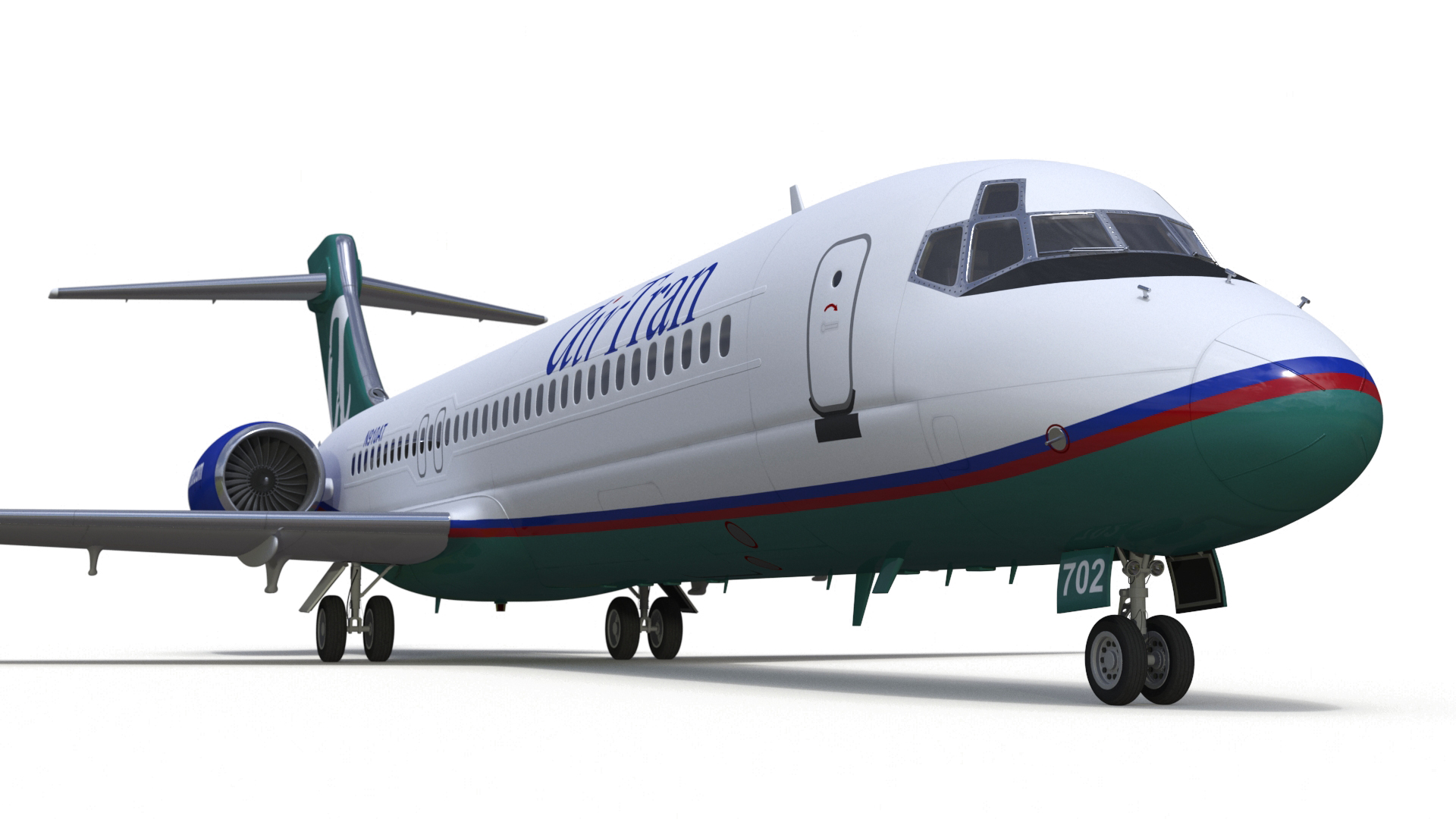 3D model Air Transat Livery Boeing 717-200 Rigged