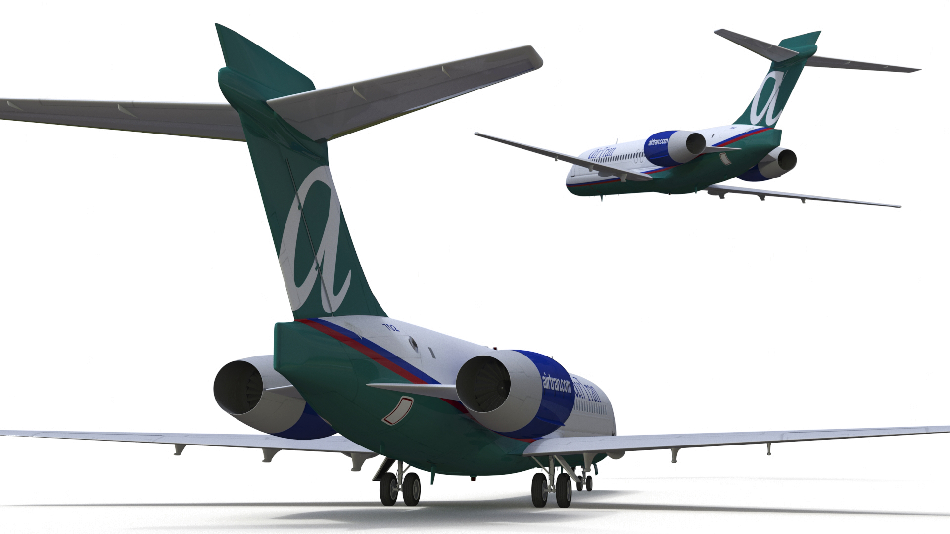 3D model Air Transat Livery Boeing 717-200 Rigged