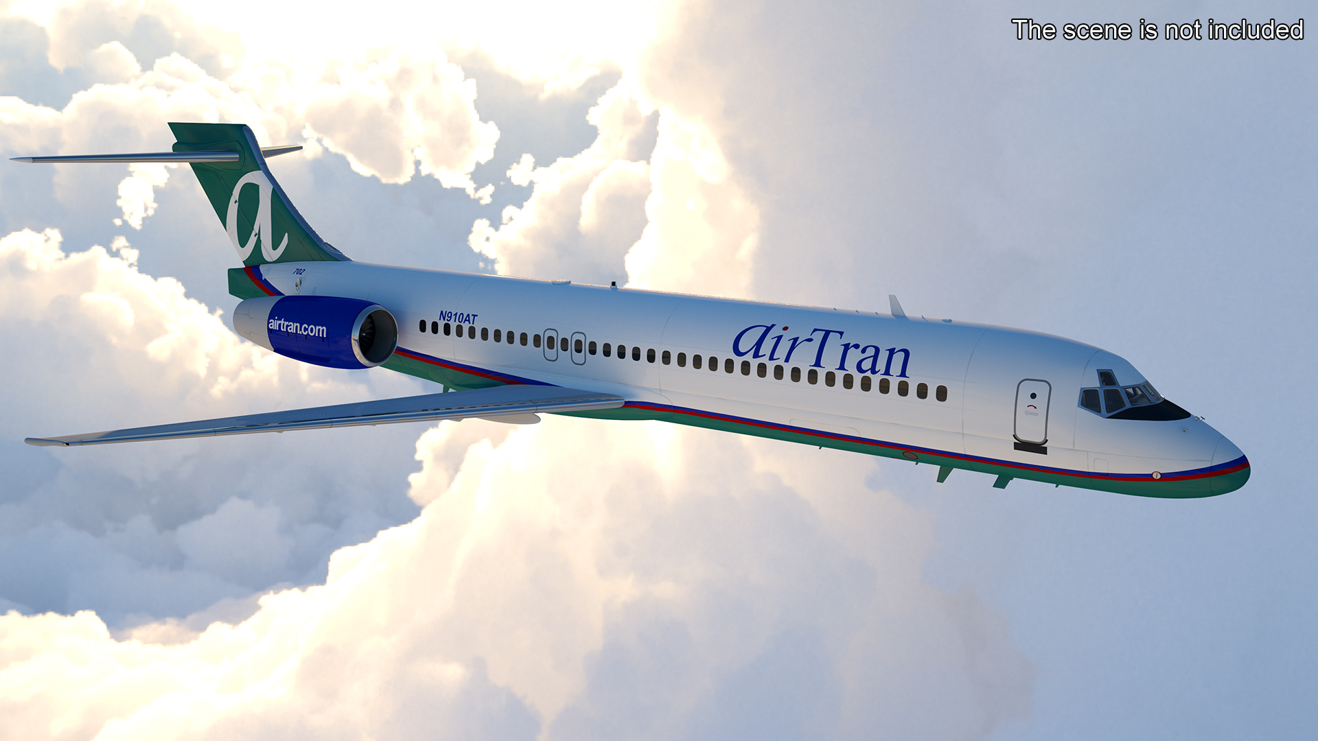 3D model Air Transat Livery Boeing 717-200 Rigged