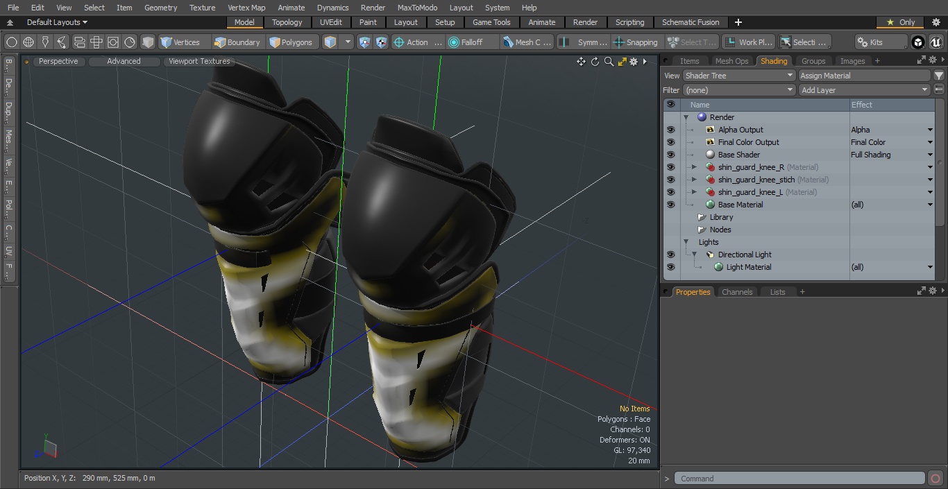 3D model Hockey Shin Pads Pro