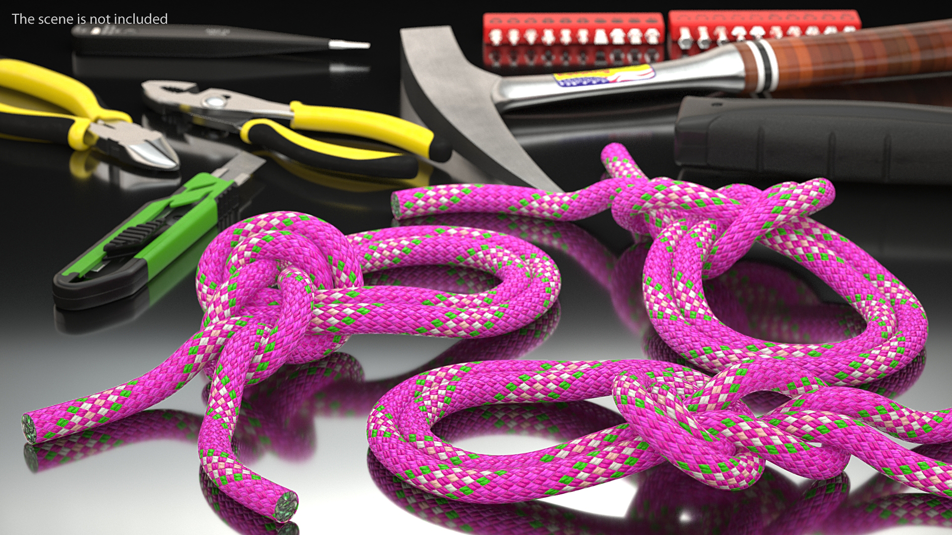 3D Bowline on a Bight Knot Rope model