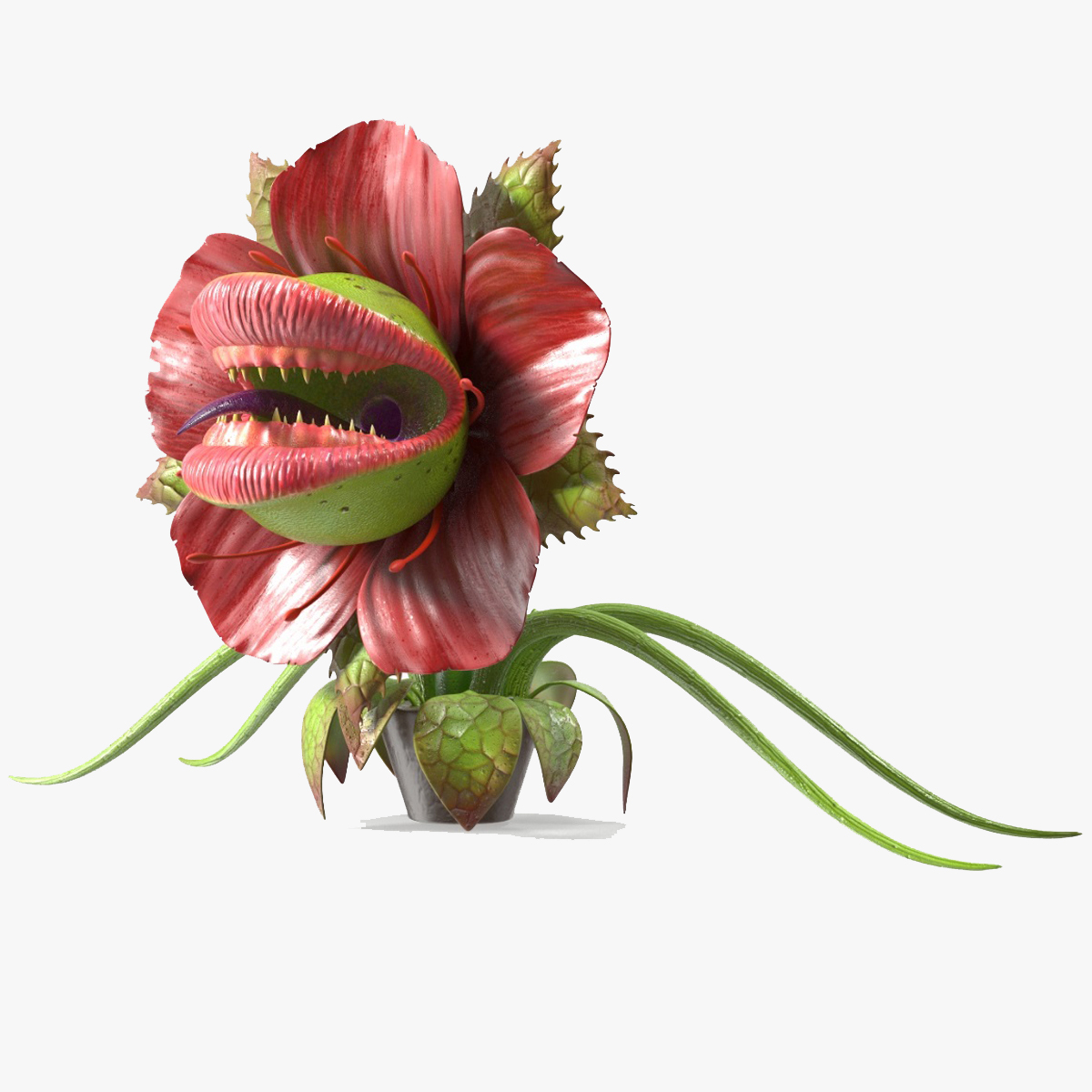 Halloween Monster Plant Rigged for Cinema 4D 3D model