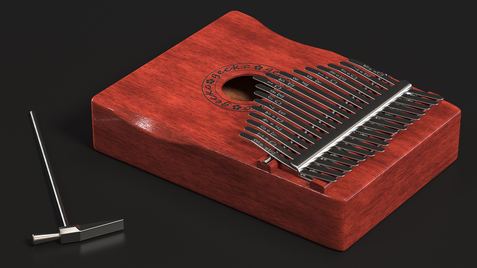 3D Mahogany Kalimba