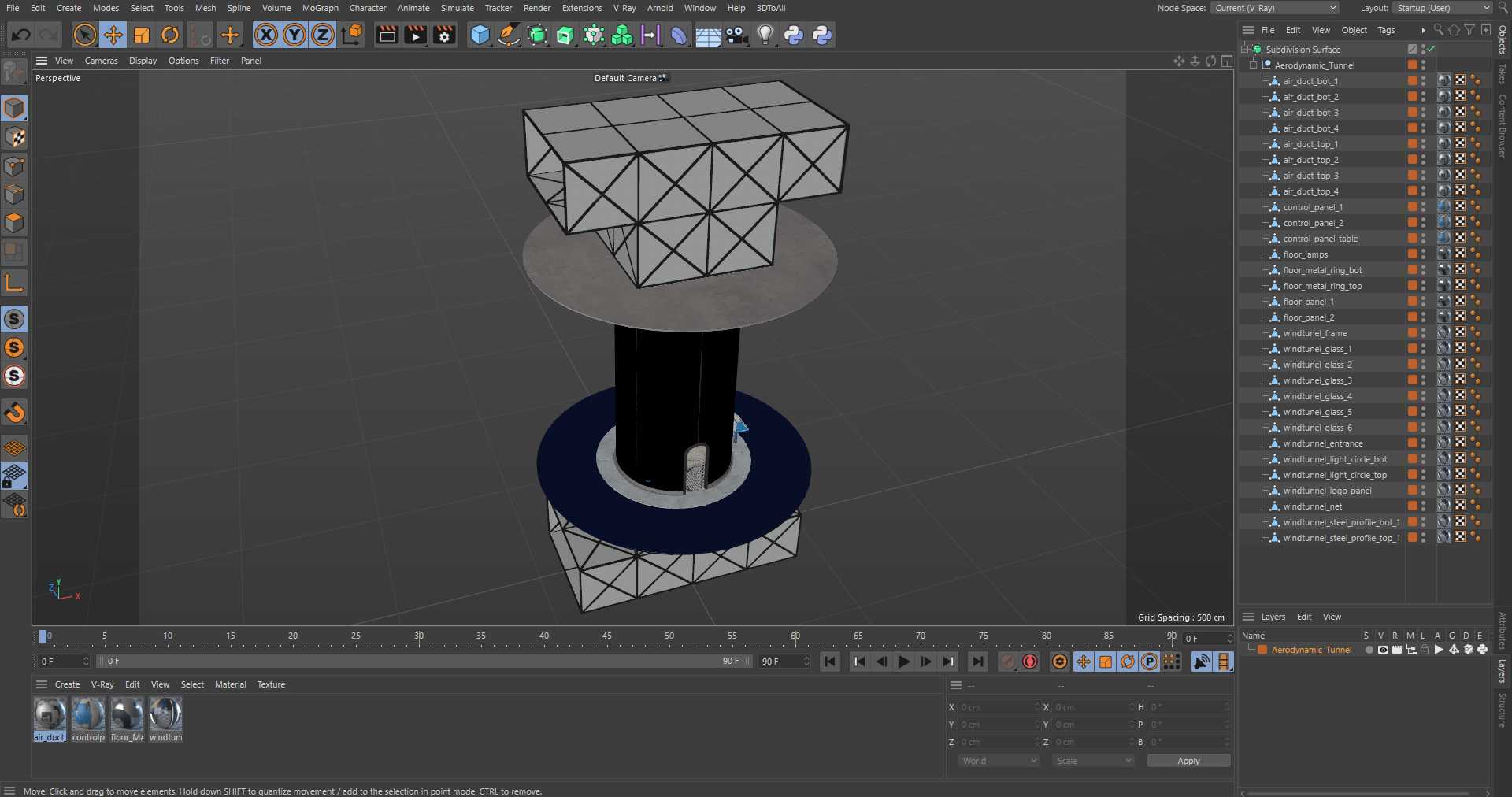 3D Aerodynamic Tunnel model