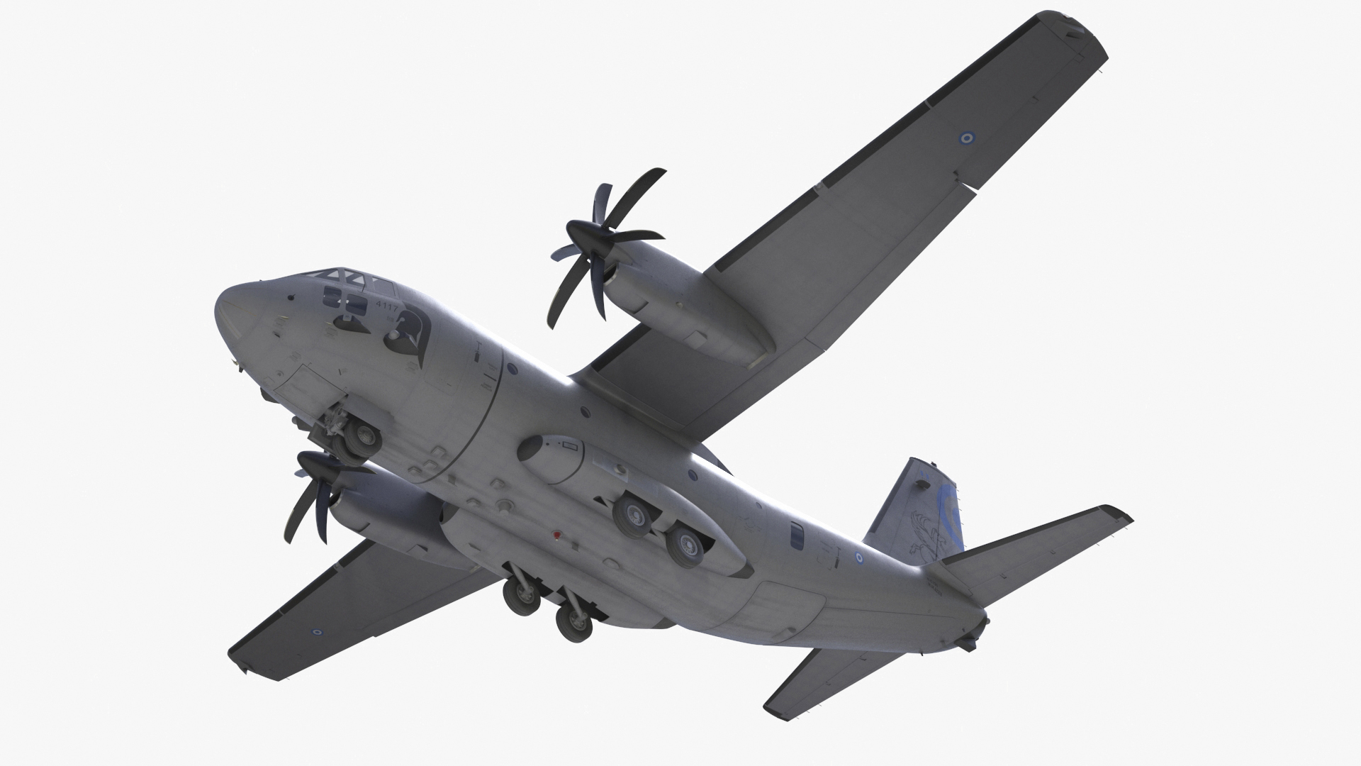 Aircraft Alenia C-27J Spartan Greece Rigged for Maya 3D