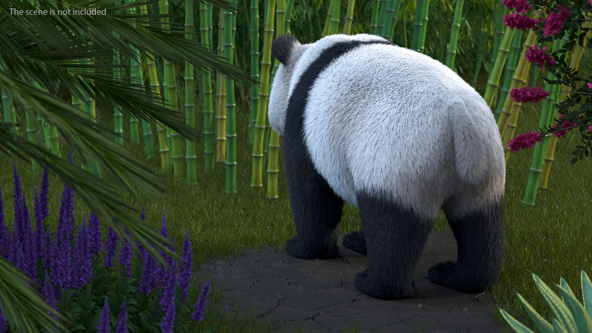 Giant Panda Fur Rigged 3D