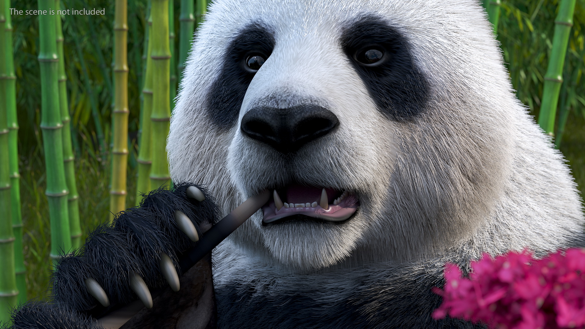 Giant Panda Fur Rigged 3D