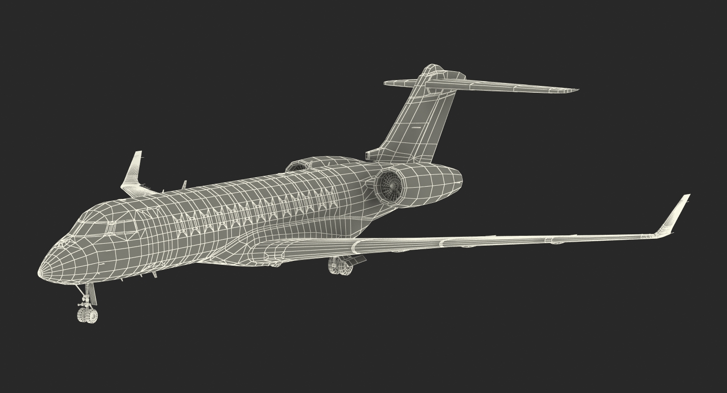 Business Jet Global 6000 3D model