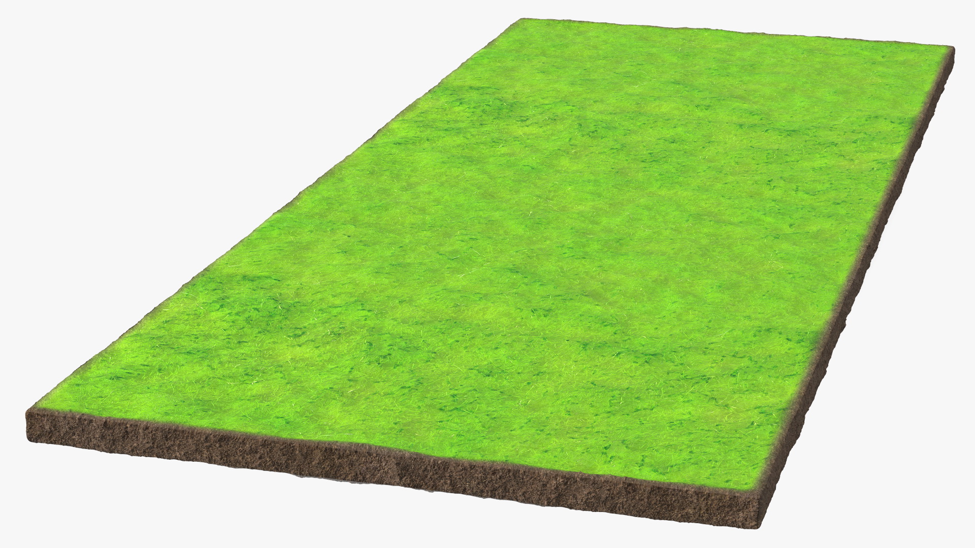 3D Lawn Turf Roll Unfolded model