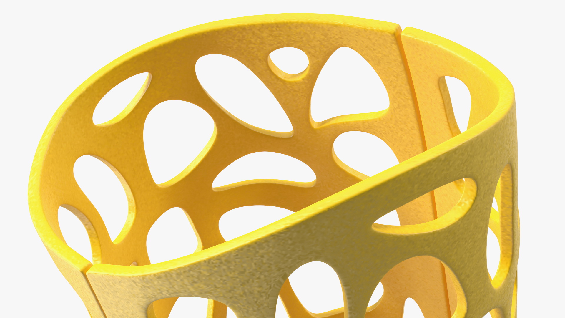 3D 3D-Printed Orthopedic Cast Hand Yellow model