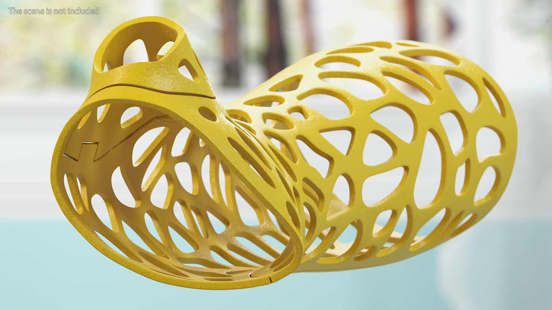 3D 3D-Printed Orthopedic Cast Hand Yellow model