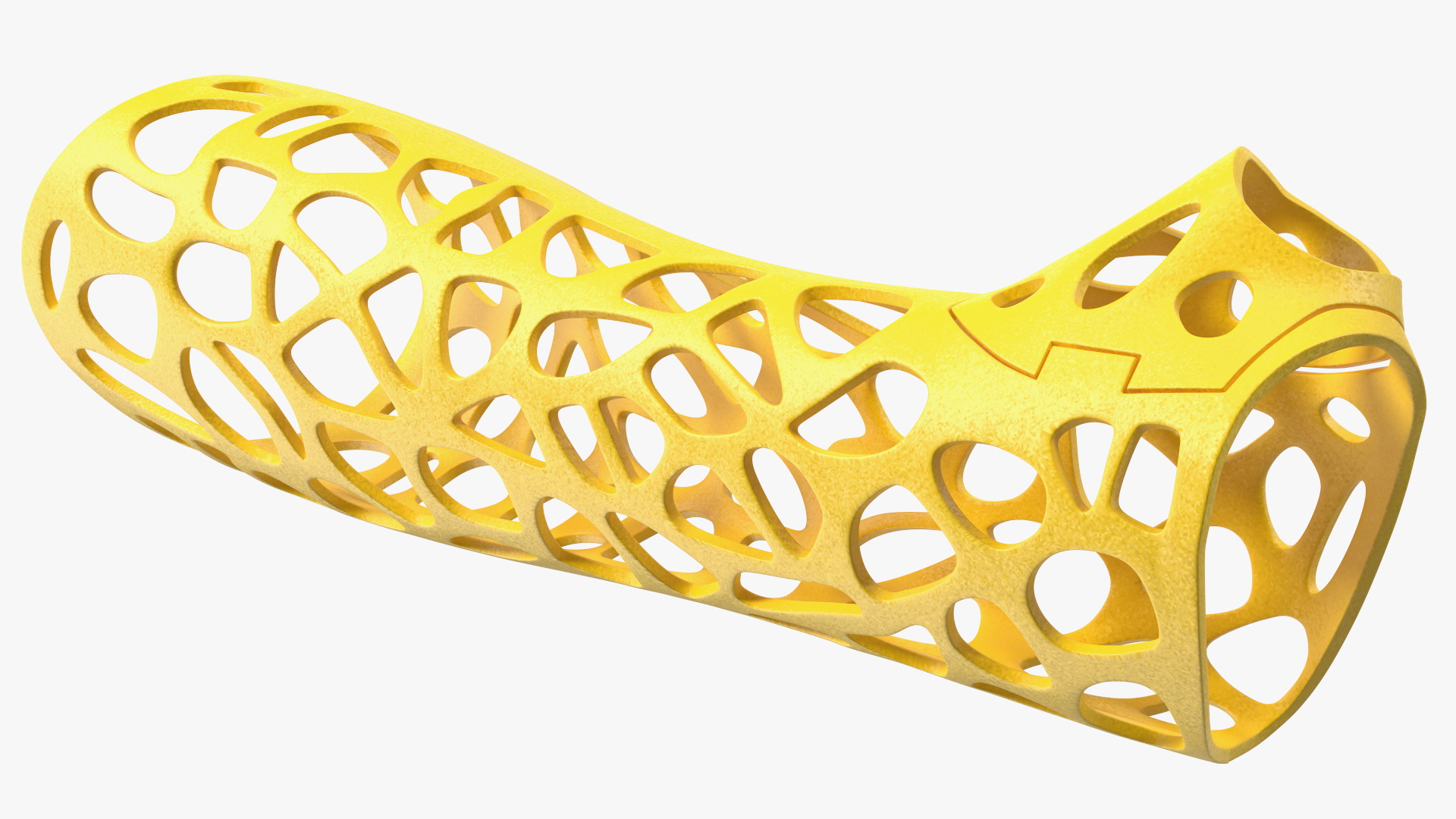 3D 3D-Printed Orthopedic Cast Hand Yellow model