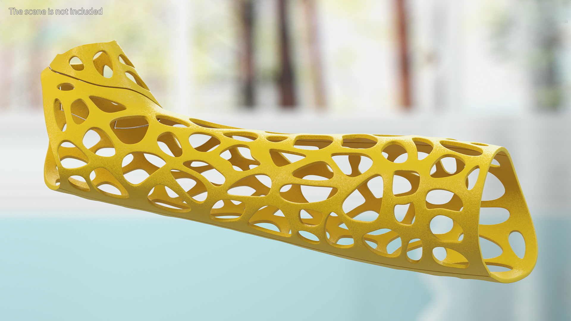 3D 3D-Printed Orthopedic Cast Hand Yellow model