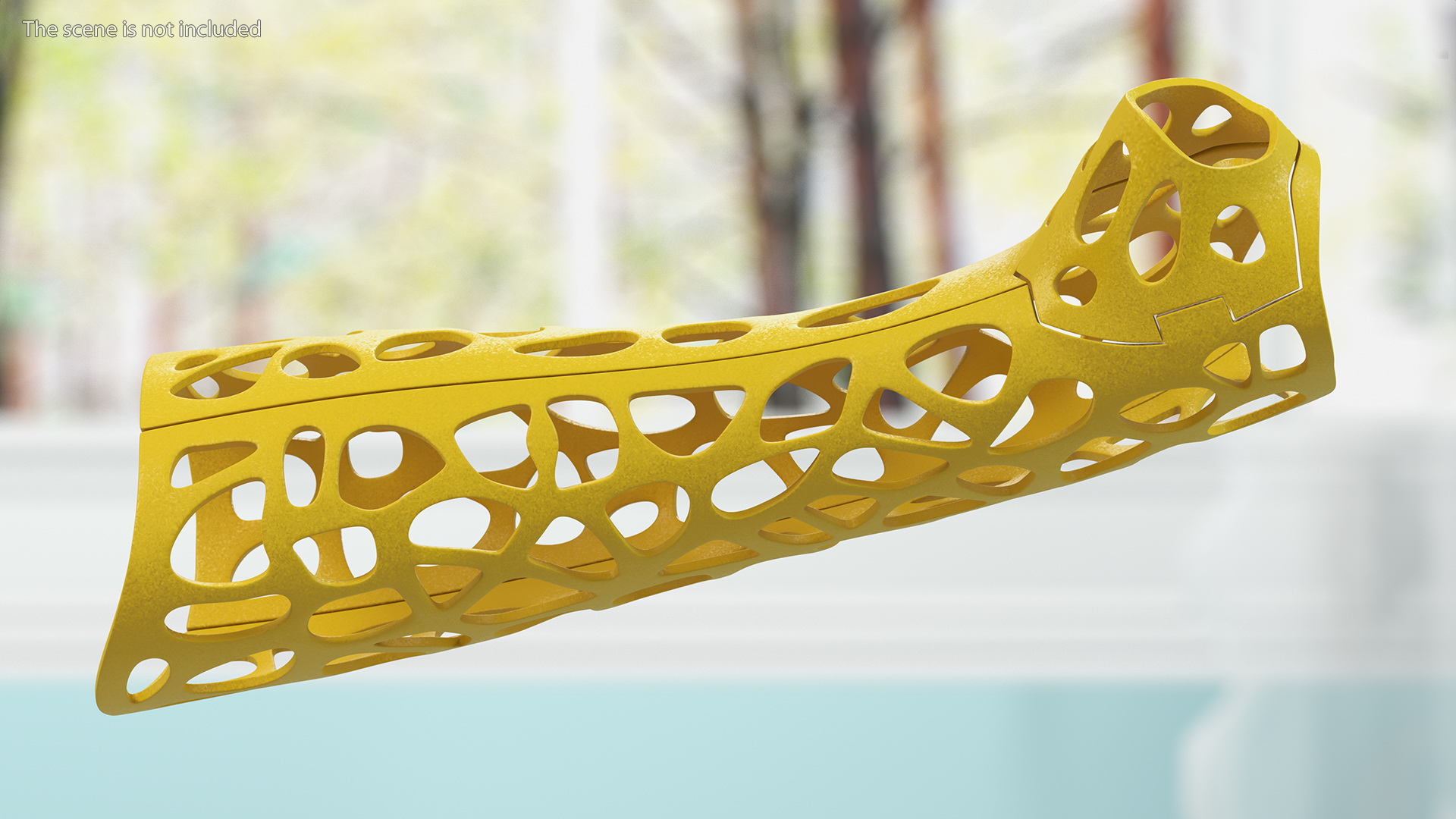 3D 3D-Printed Orthopedic Cast Hand Yellow model