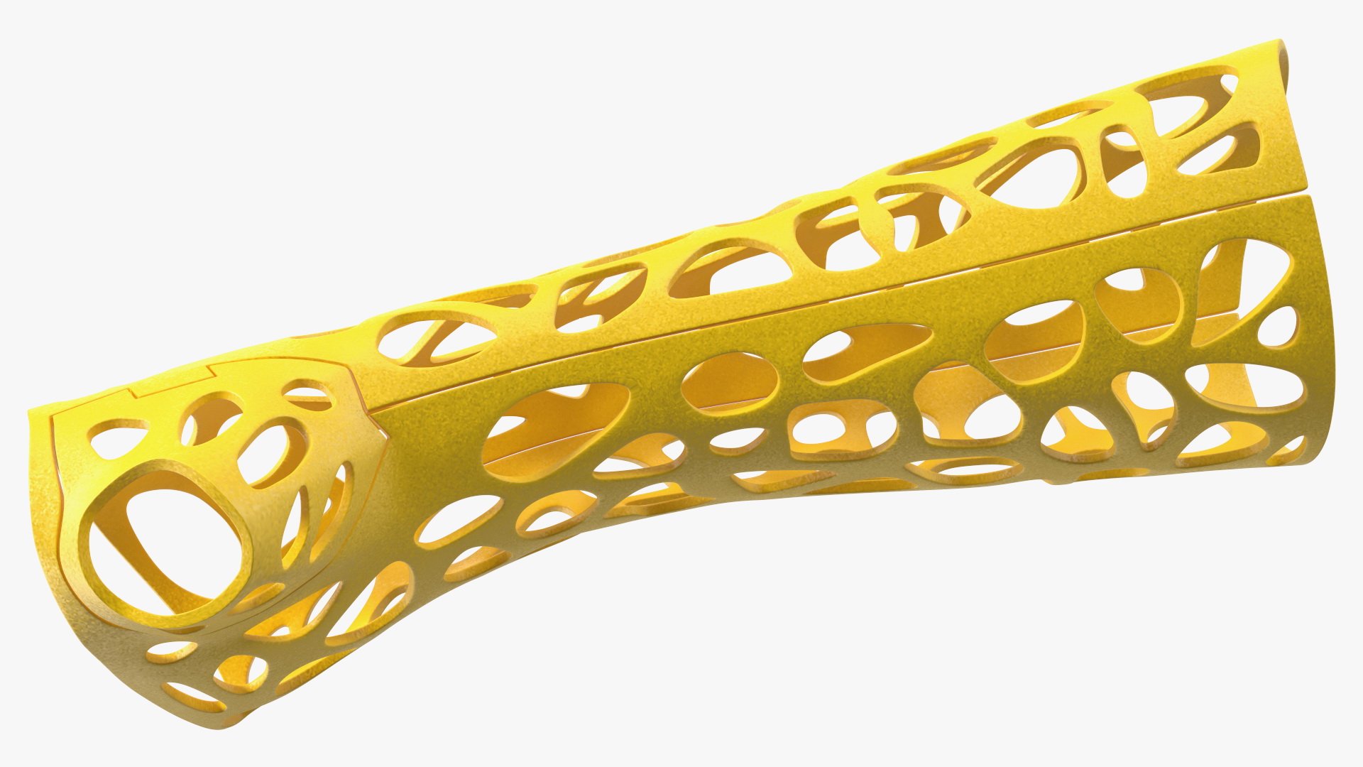 3D 3D-Printed Orthopedic Cast Hand Yellow model