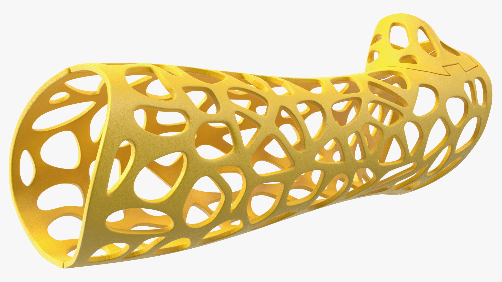 3D 3D-Printed Orthopedic Cast Hand Yellow model