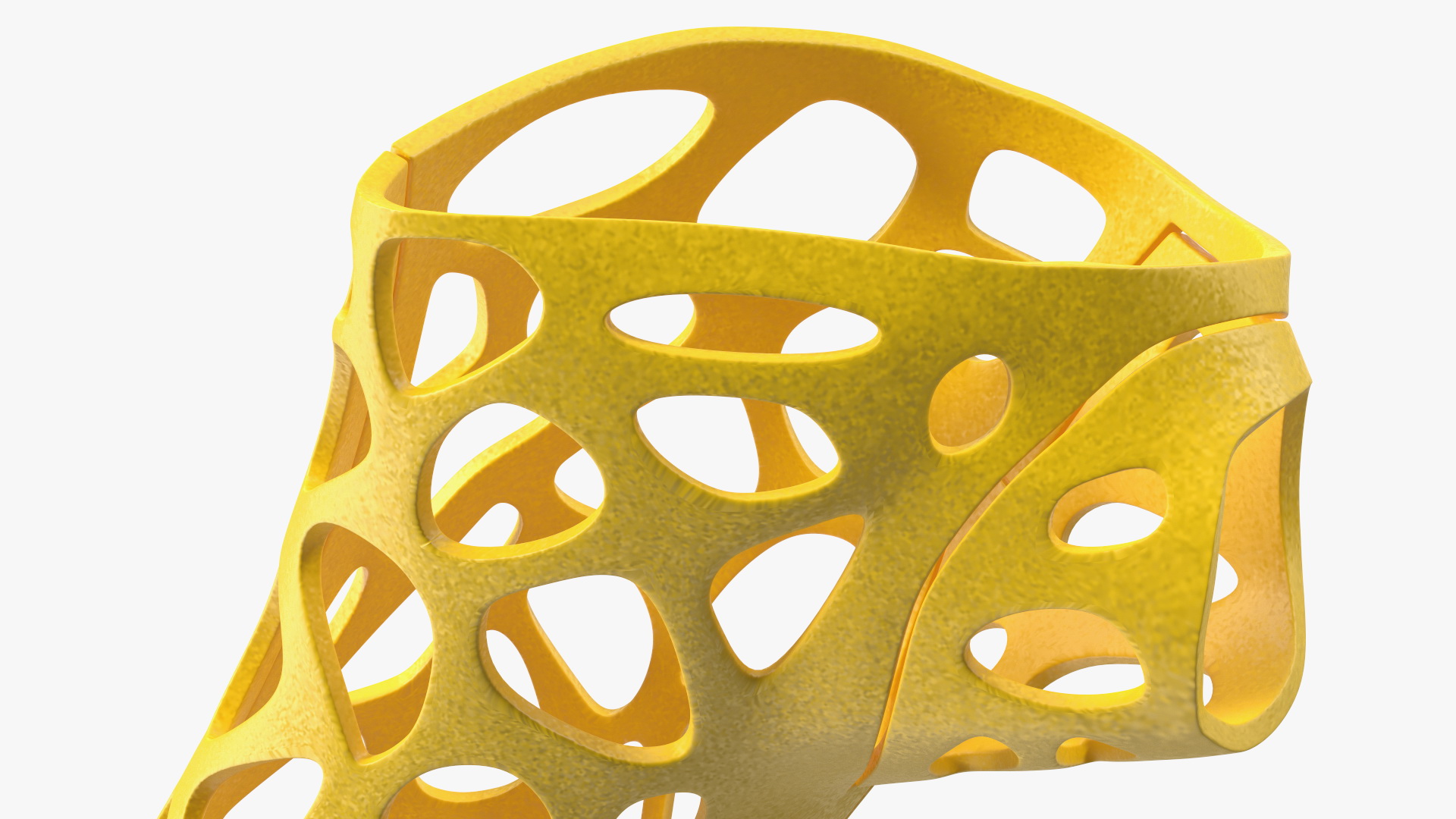 3D 3D-Printed Orthopedic Cast Hand Yellow model