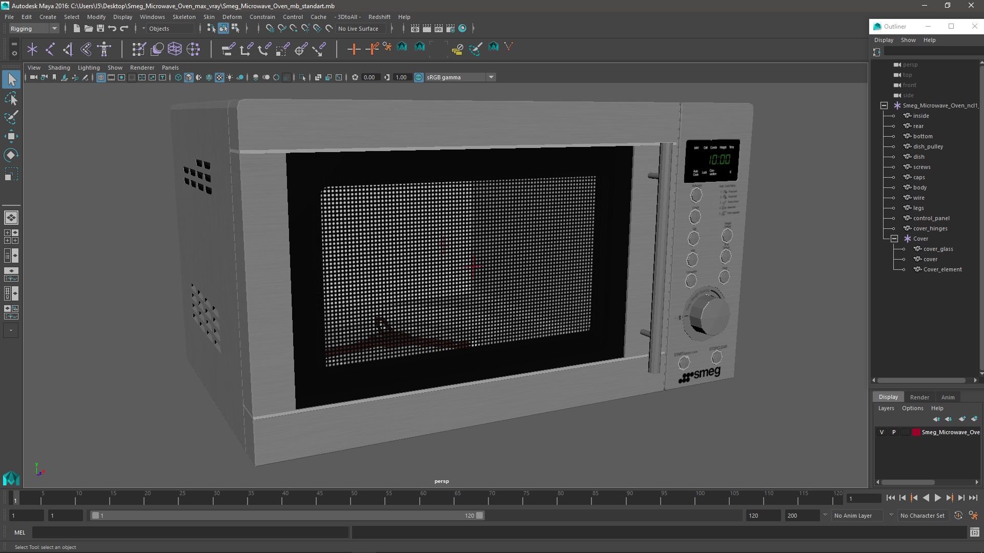 Smeg Microwave Oven 3D model