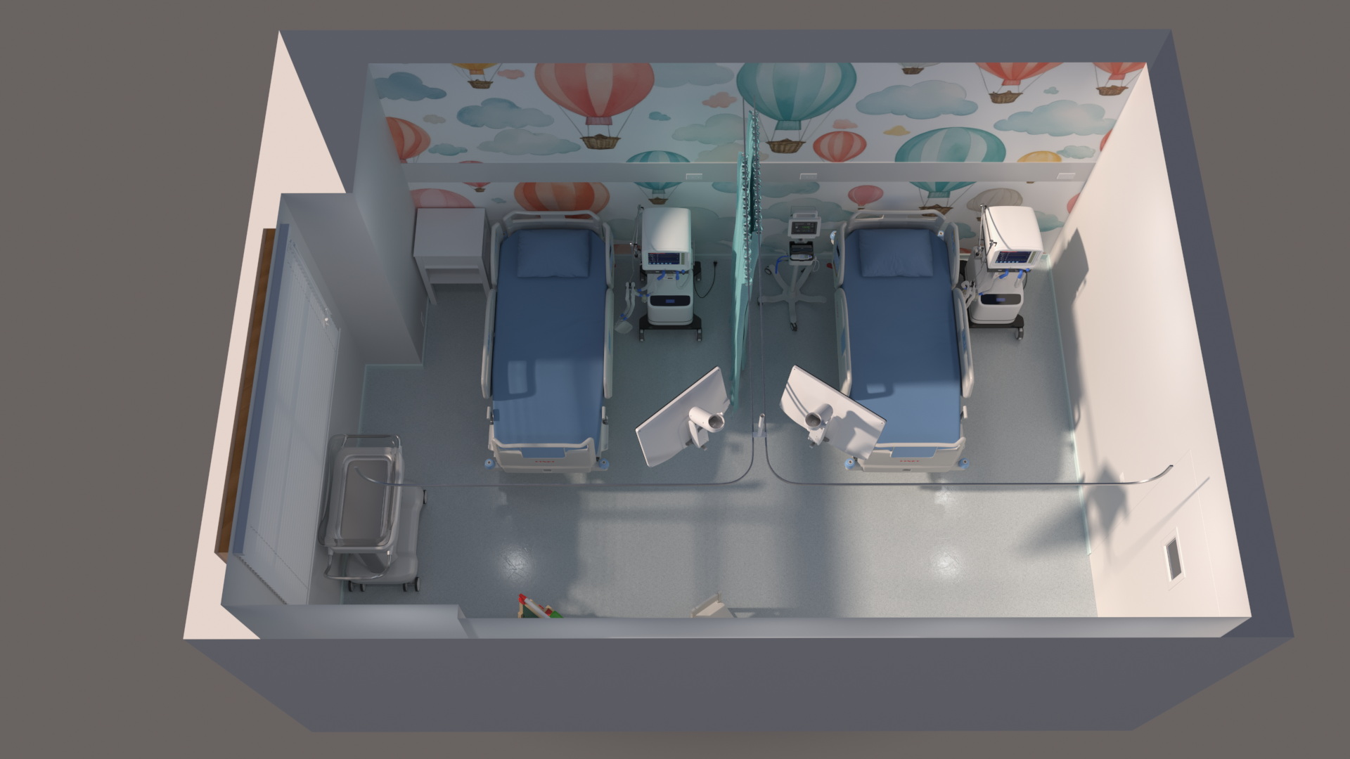 3D Pediatric Hospital Ward model