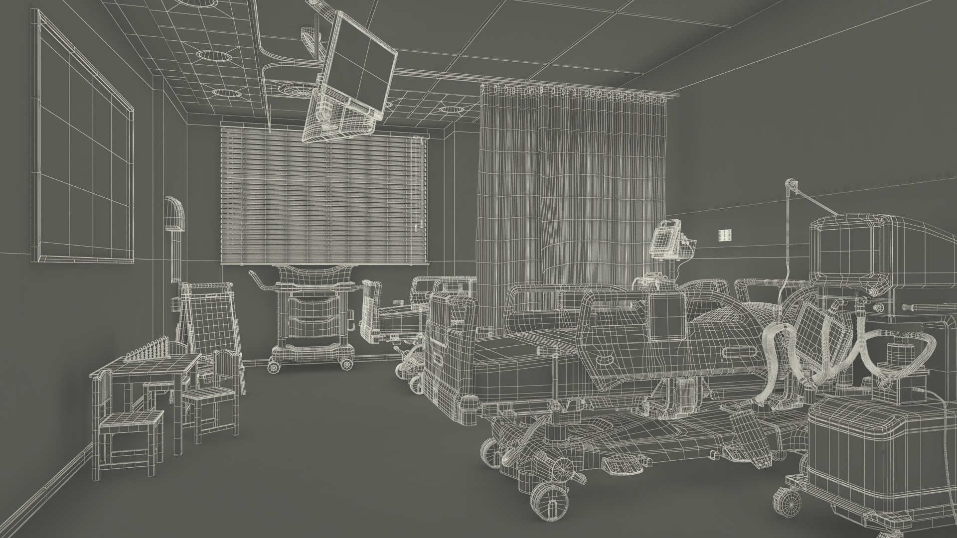 3D Pediatric Hospital Ward model