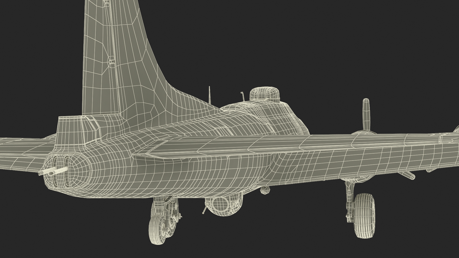 Boeing B-17 Propeller Aircraft Bomber 3D