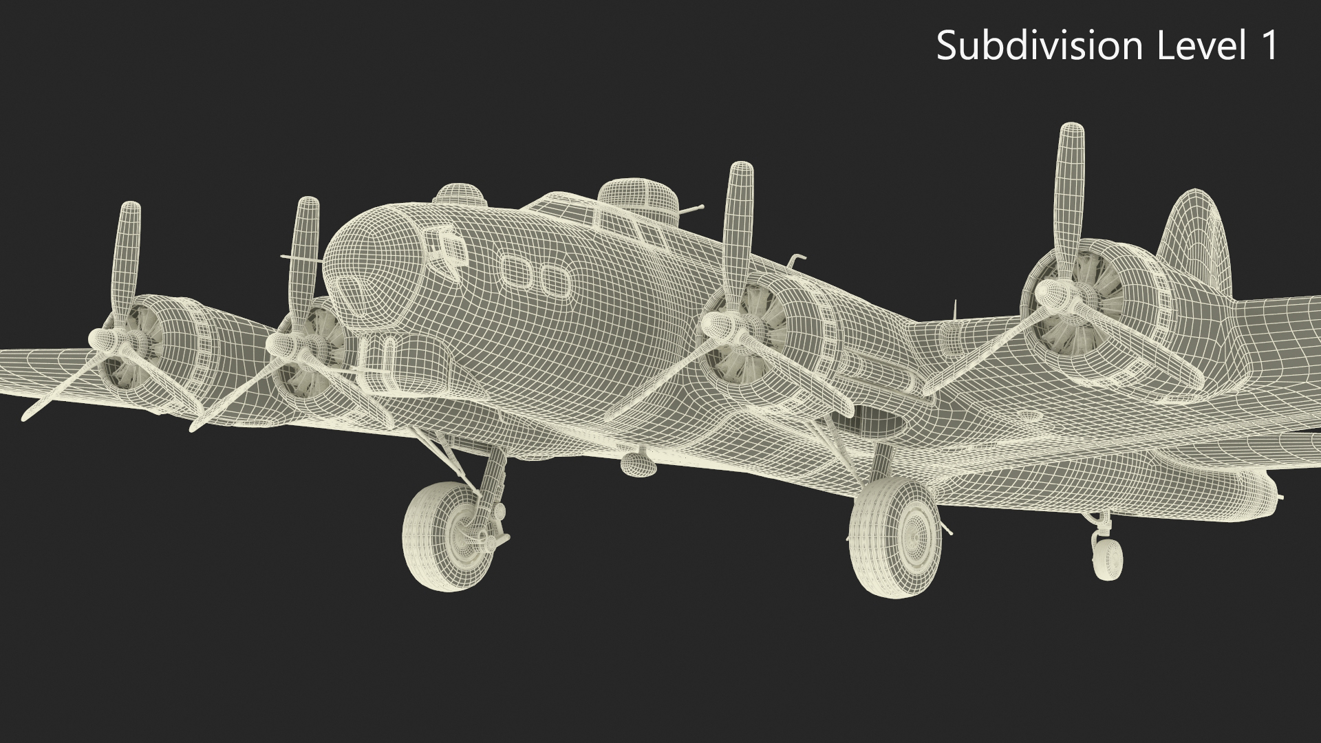 Boeing B-17 Propeller Aircraft Bomber 3D