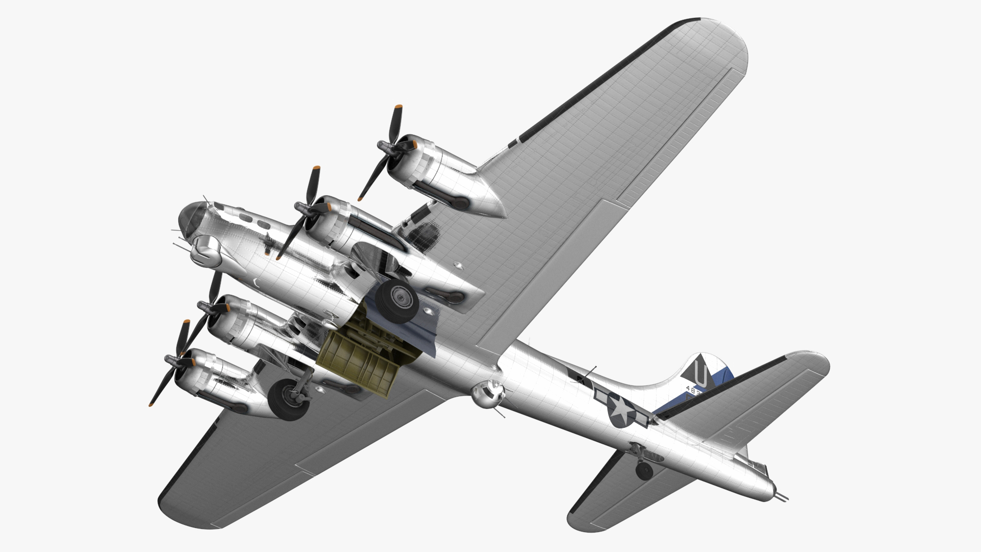 Boeing B-17 Propeller Aircraft Bomber 3D