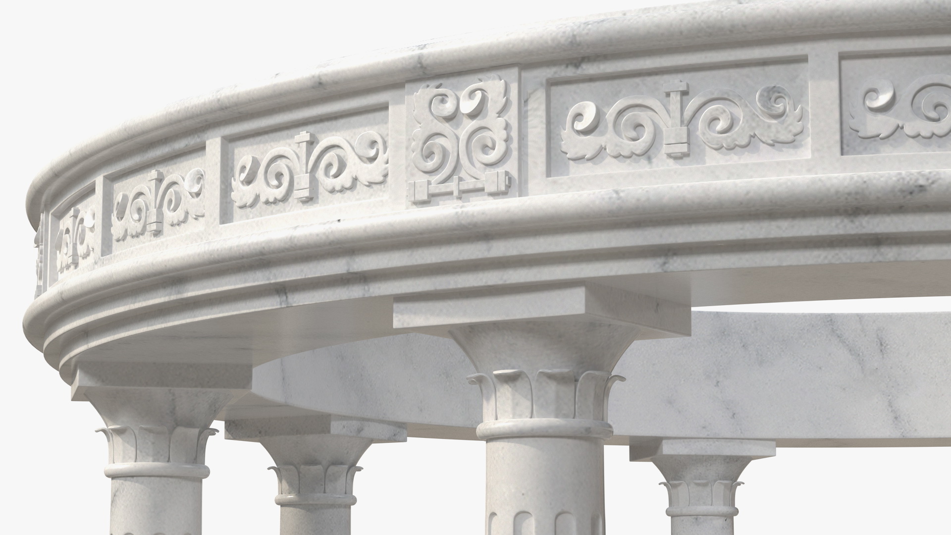 Marble Round Colonnade 3D