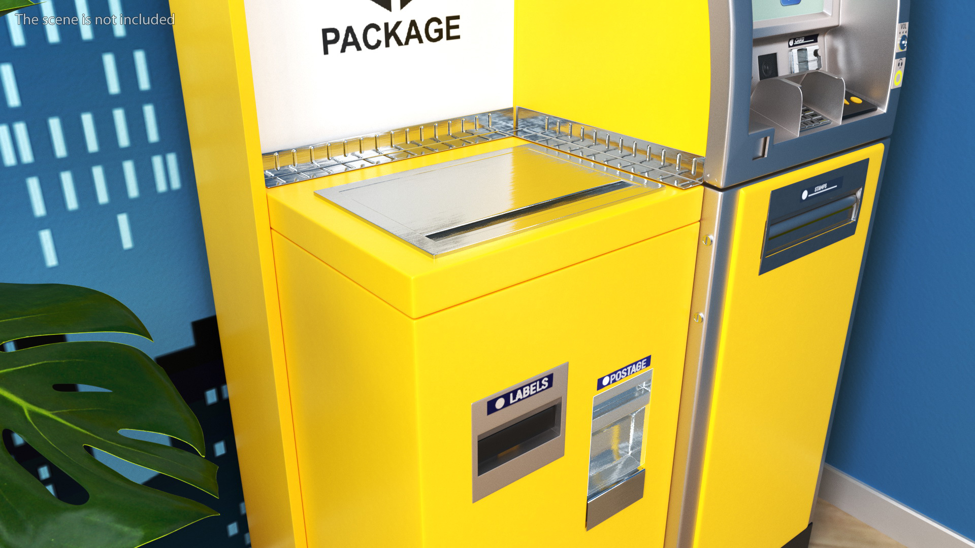 3D Post Self Service Kiosk model