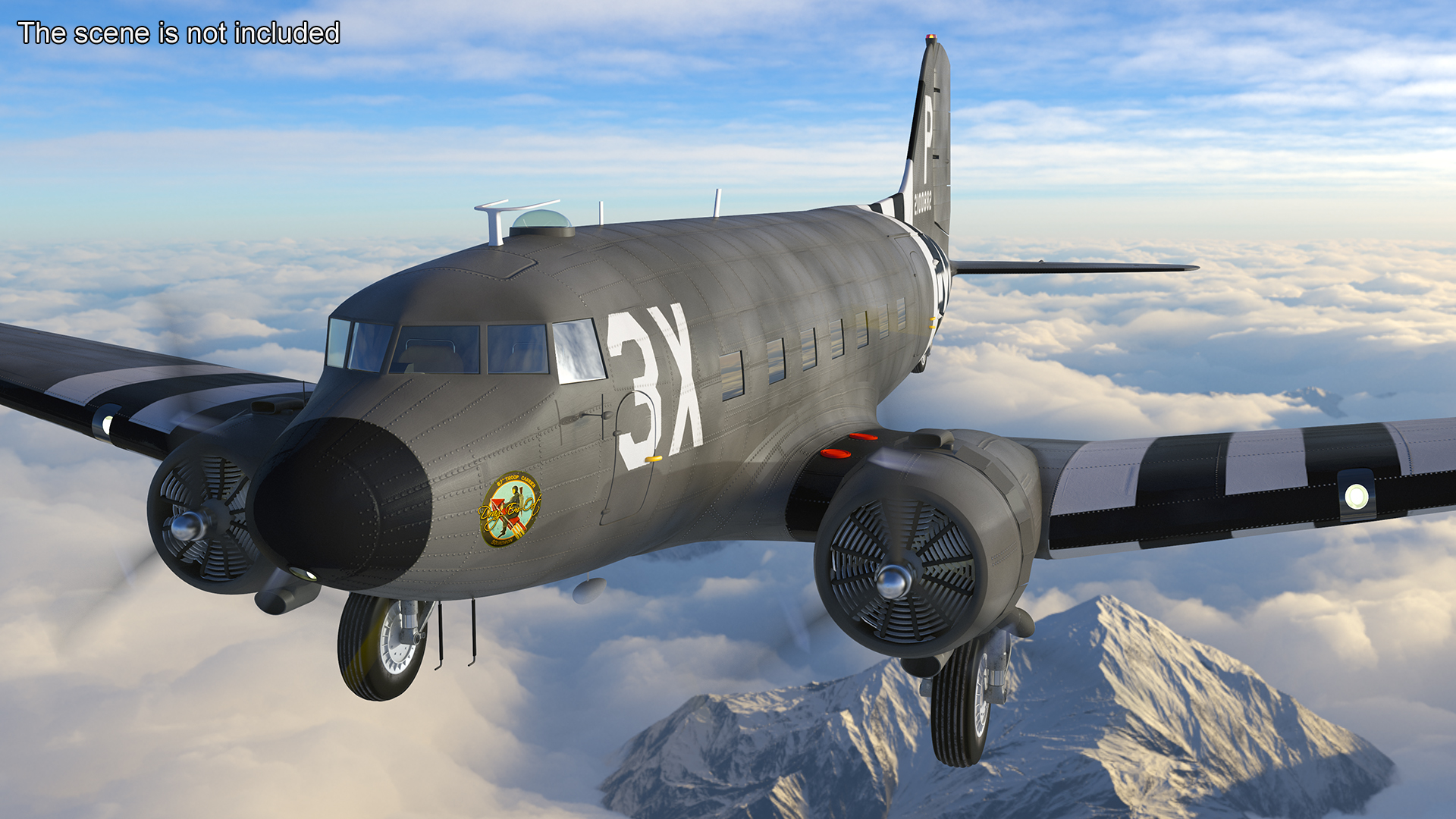 3D WWII Douglas C-47 Skytrain