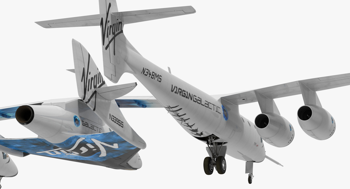 3D model Virgin Galactic SpaceShipTwo Rigged