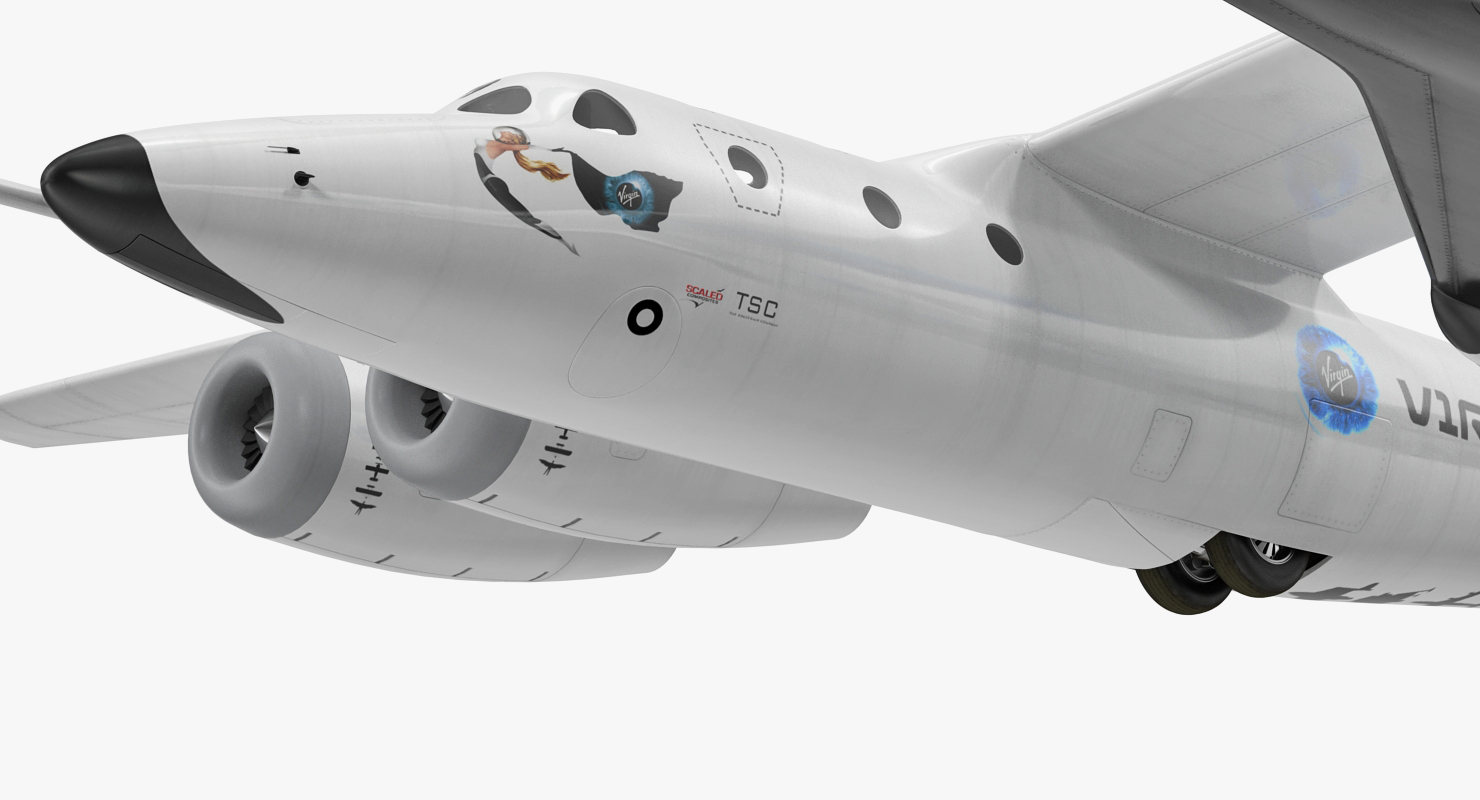 3D model Virgin Galactic SpaceShipTwo Rigged