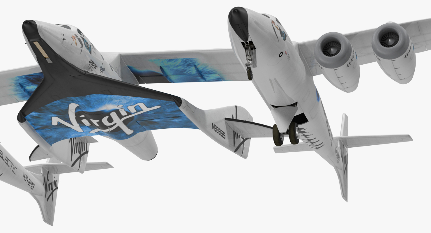 3D model Virgin Galactic SpaceShipTwo Rigged