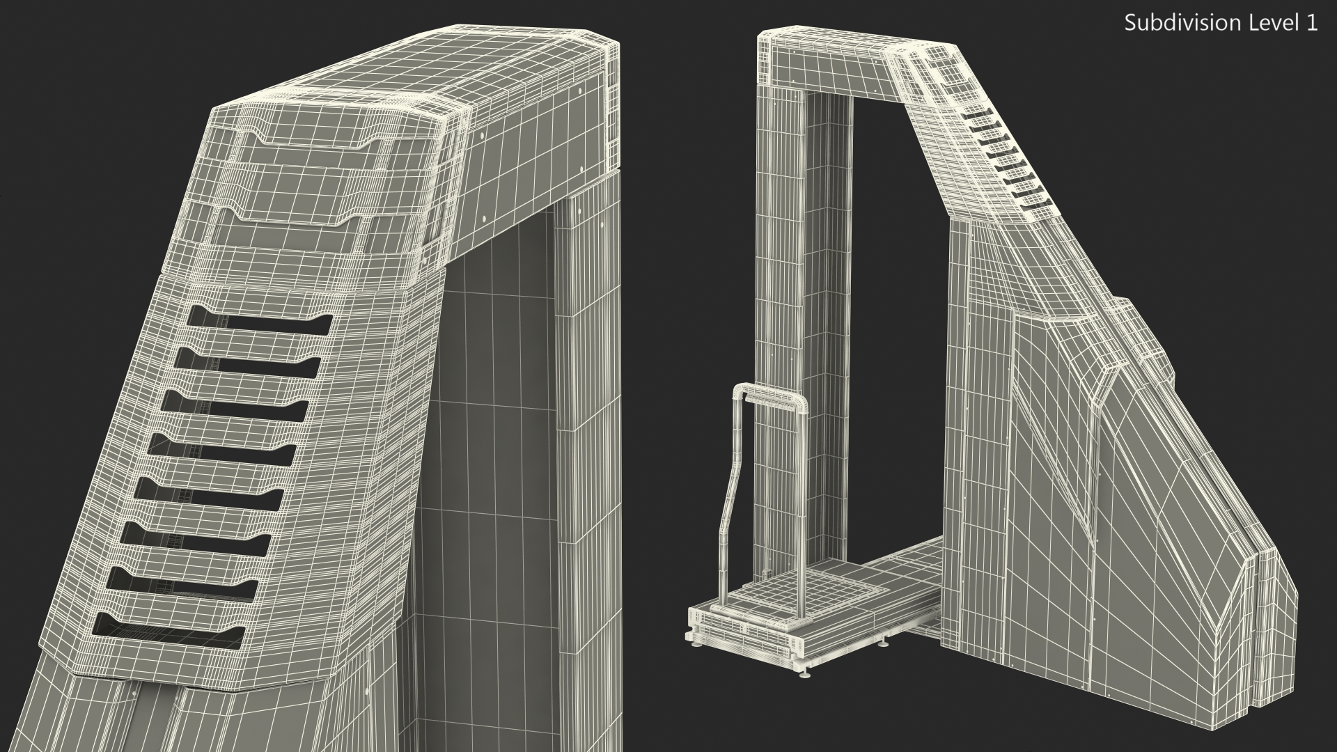 Airport Security X Ray Full Body Scanner Rigged 3D