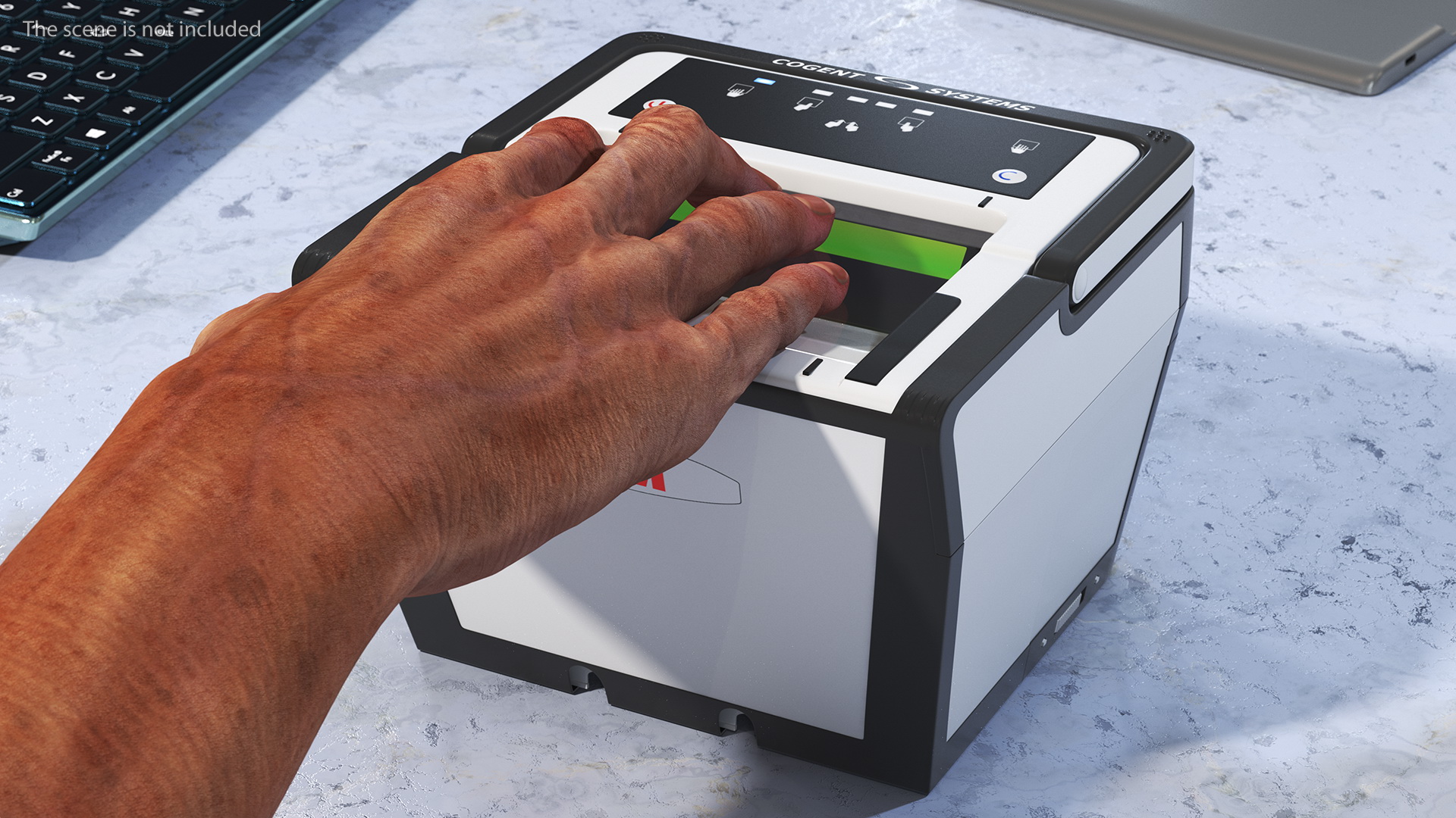 Cogent 3M CS500e Live Scan Tenprint Scanner with Man Hand 3D