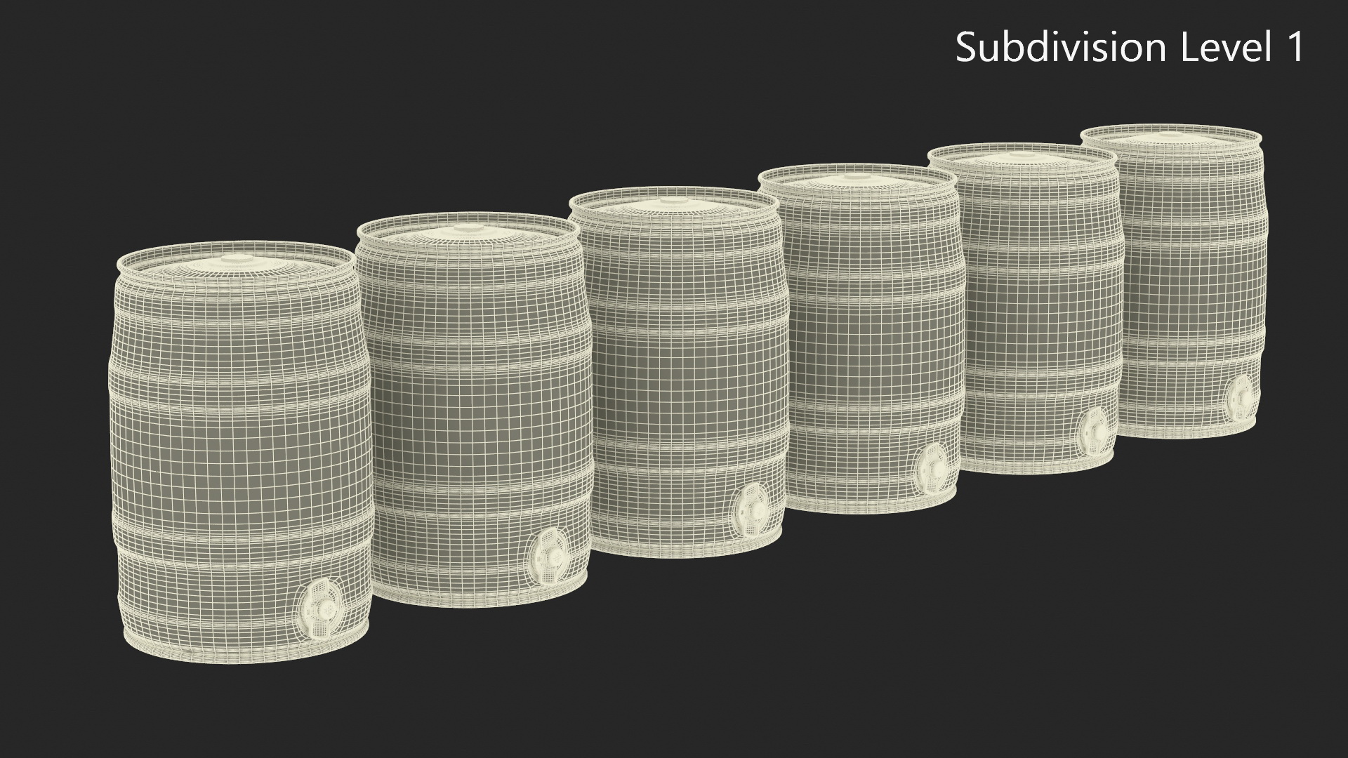 Customizable Beverage Keg Set 3D model