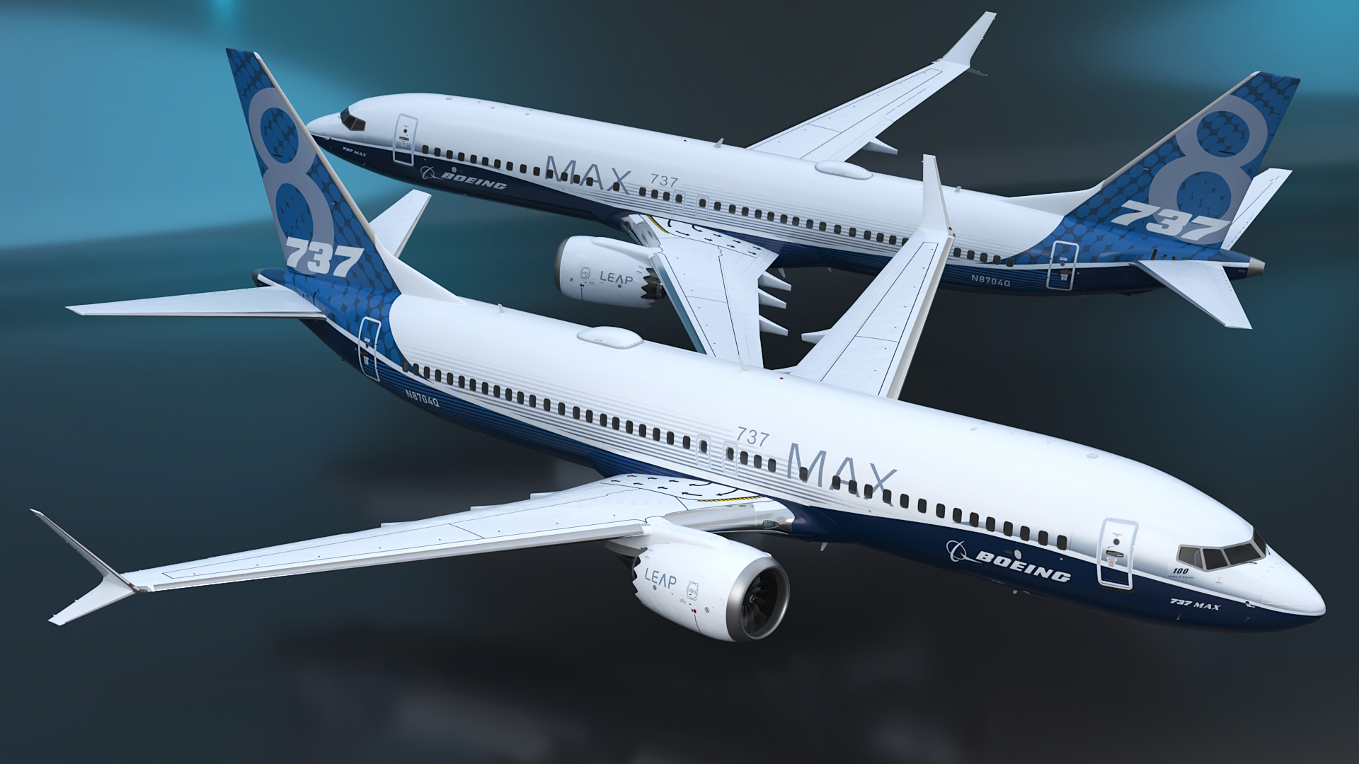 3D model Aircraft Boeing 737 MAX 8 in Flying