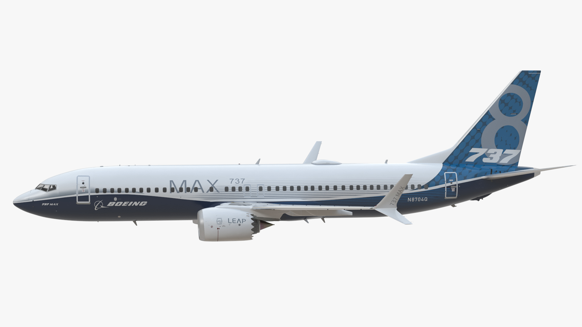 3D model Aircraft Boeing 737 MAX 8 in Flying