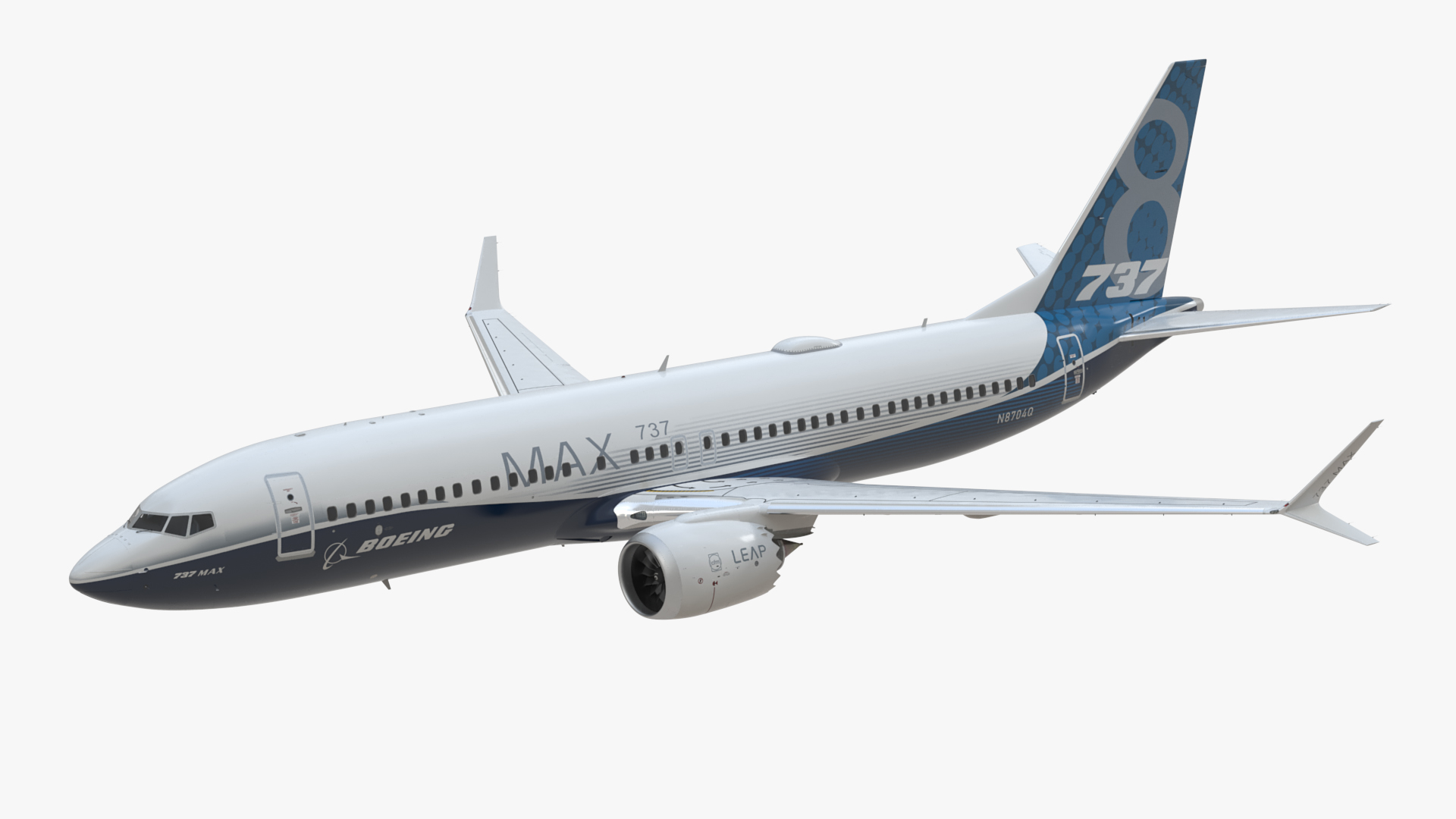 3D model Aircraft Boeing 737 MAX 8 in Flying