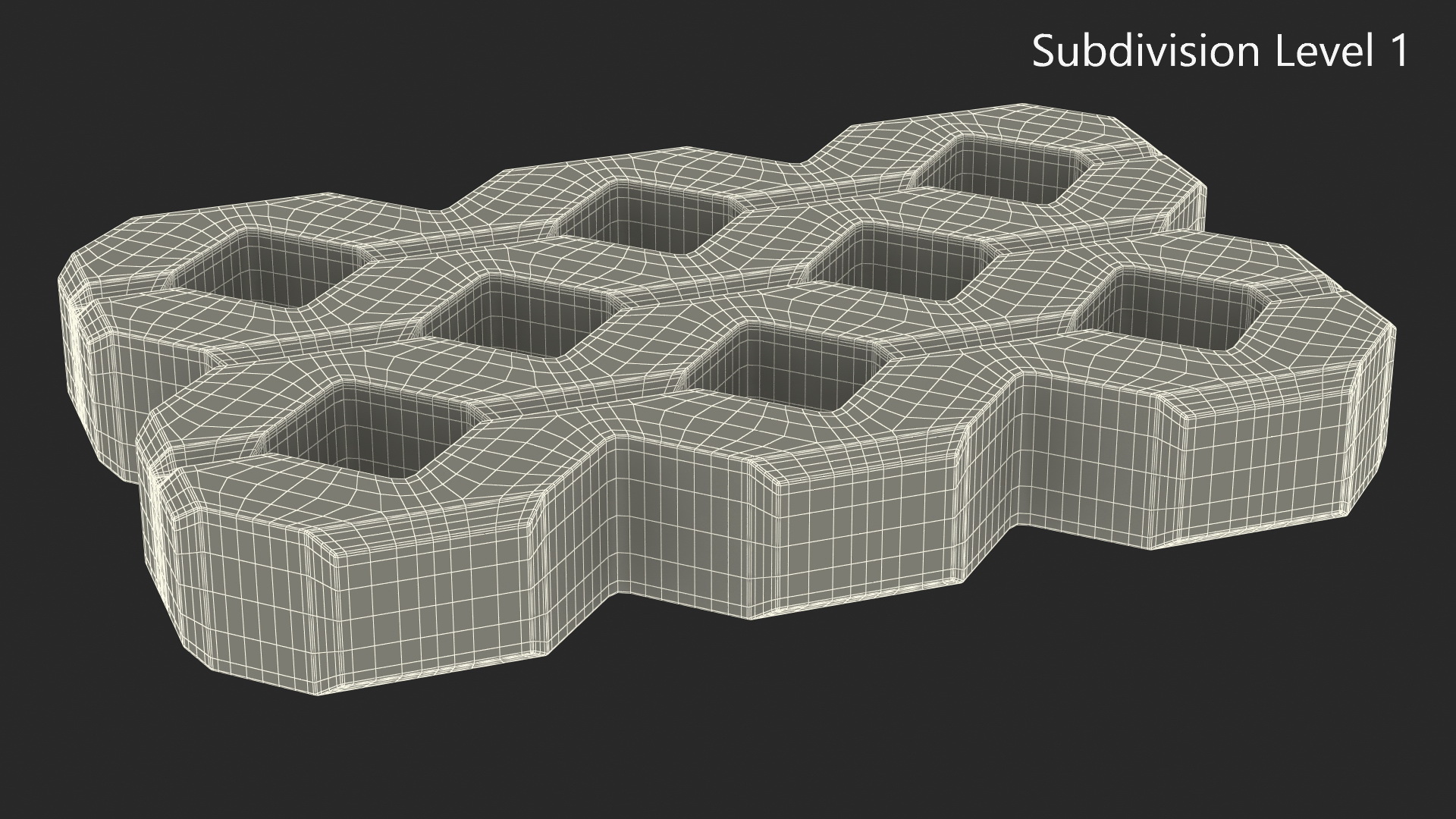 3D Paving Grass Brick model